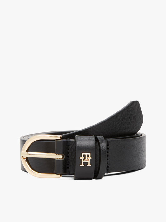Tommy Hilfiger Monogram Slim Leather Belt