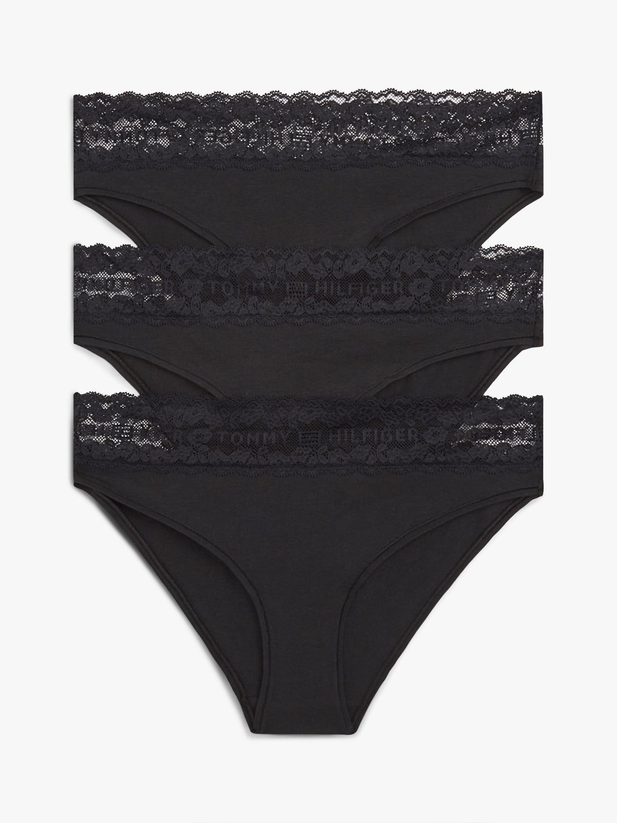 Tommy Hilfiger Lace-Trim Bikini Brief 3-Pack