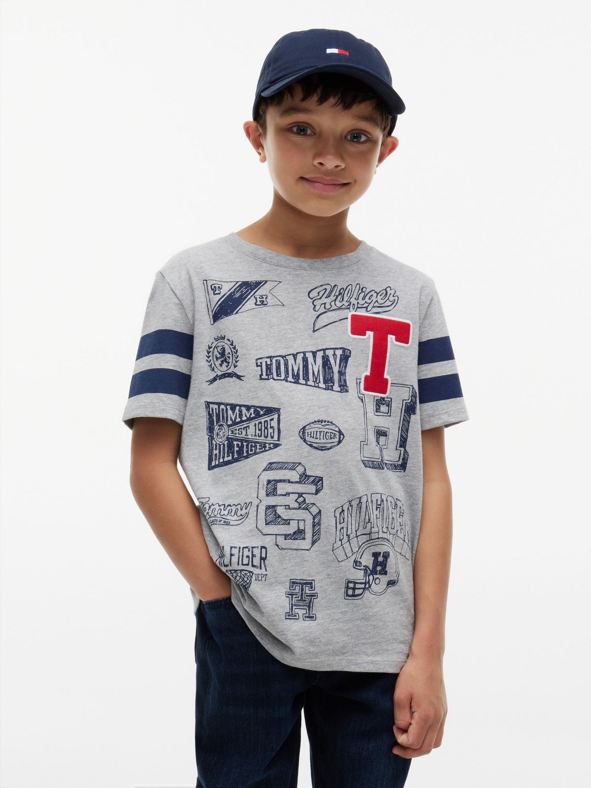Tommy Hilfiger Kids' Allover Varsity Logo Mix T-Shirt