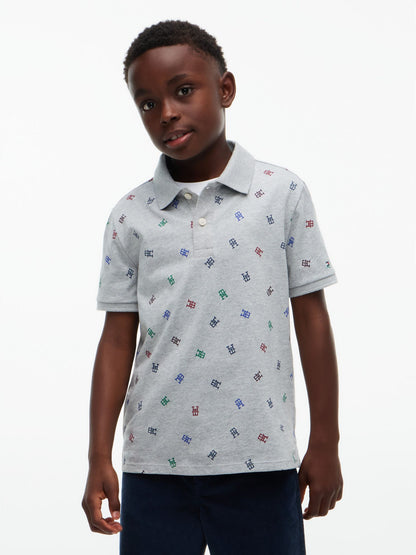 Tommy Hilfiger Kids' Allover Monogram Polo