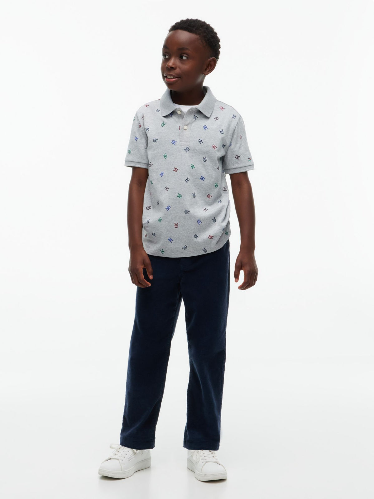 Tommy Hilfiger Kids' Allover Monogram Polo