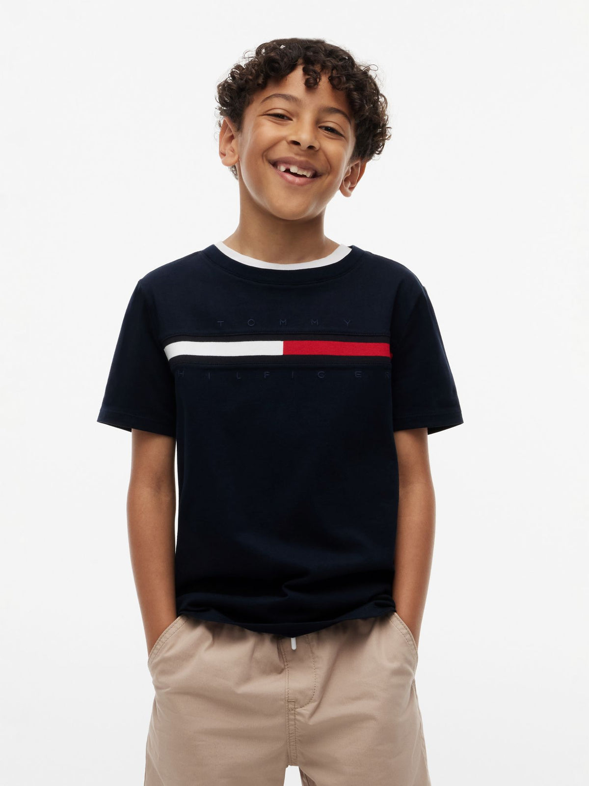 Tommy Hilfiger Kids' Flag Stripe Logo T-Shirt