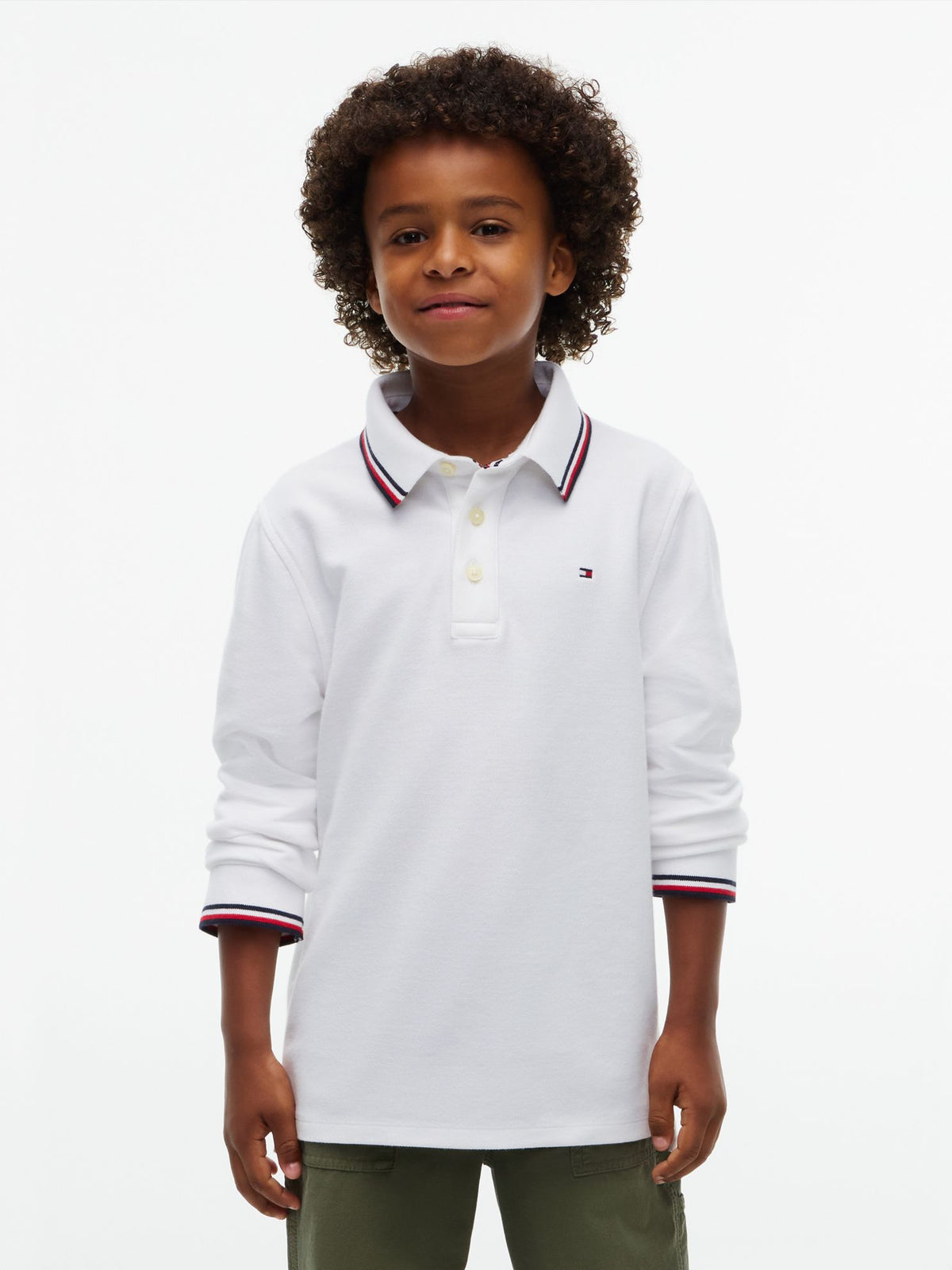 Tommy Hilfiger Kids' Long-Sleeve Tommy Wicking Polo