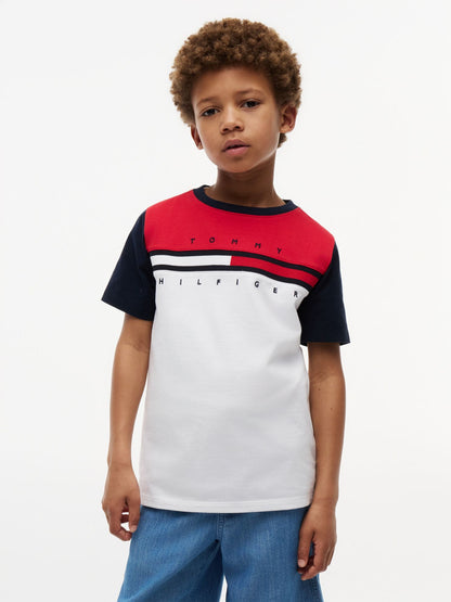 Tommy Hilfiger Kids' Colorblock Flag Stripe T-Shirt