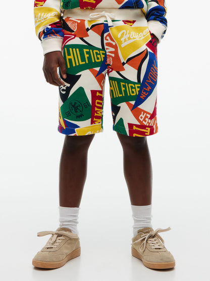 Tommy Hilfiger Kids' Allover Varsity Pennant Sweatshort