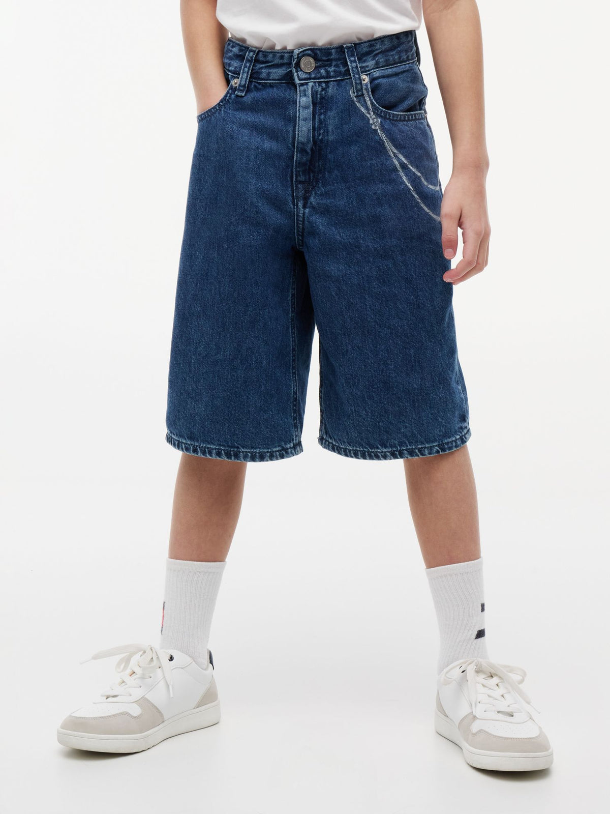 Tommy Hilfiger Kids' Graffiti Print Baggy Denim Short