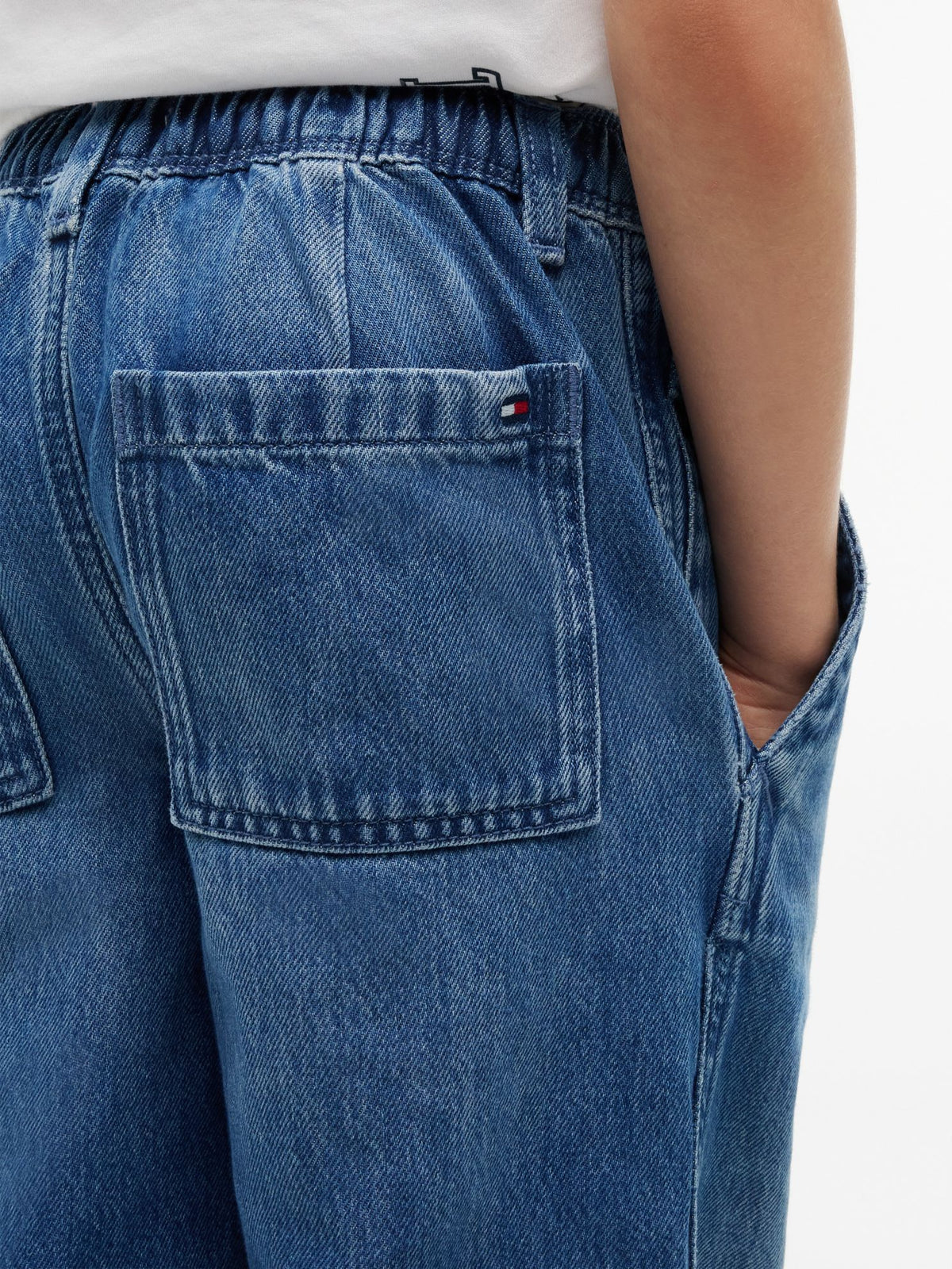 Tommy Hilfiger Kids' Medium Wash Baggy Sailor Jean
