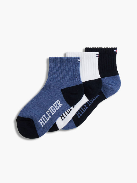 Tommy Hilfiger Kids' Sport Quarter-Top Sock 3-Pack