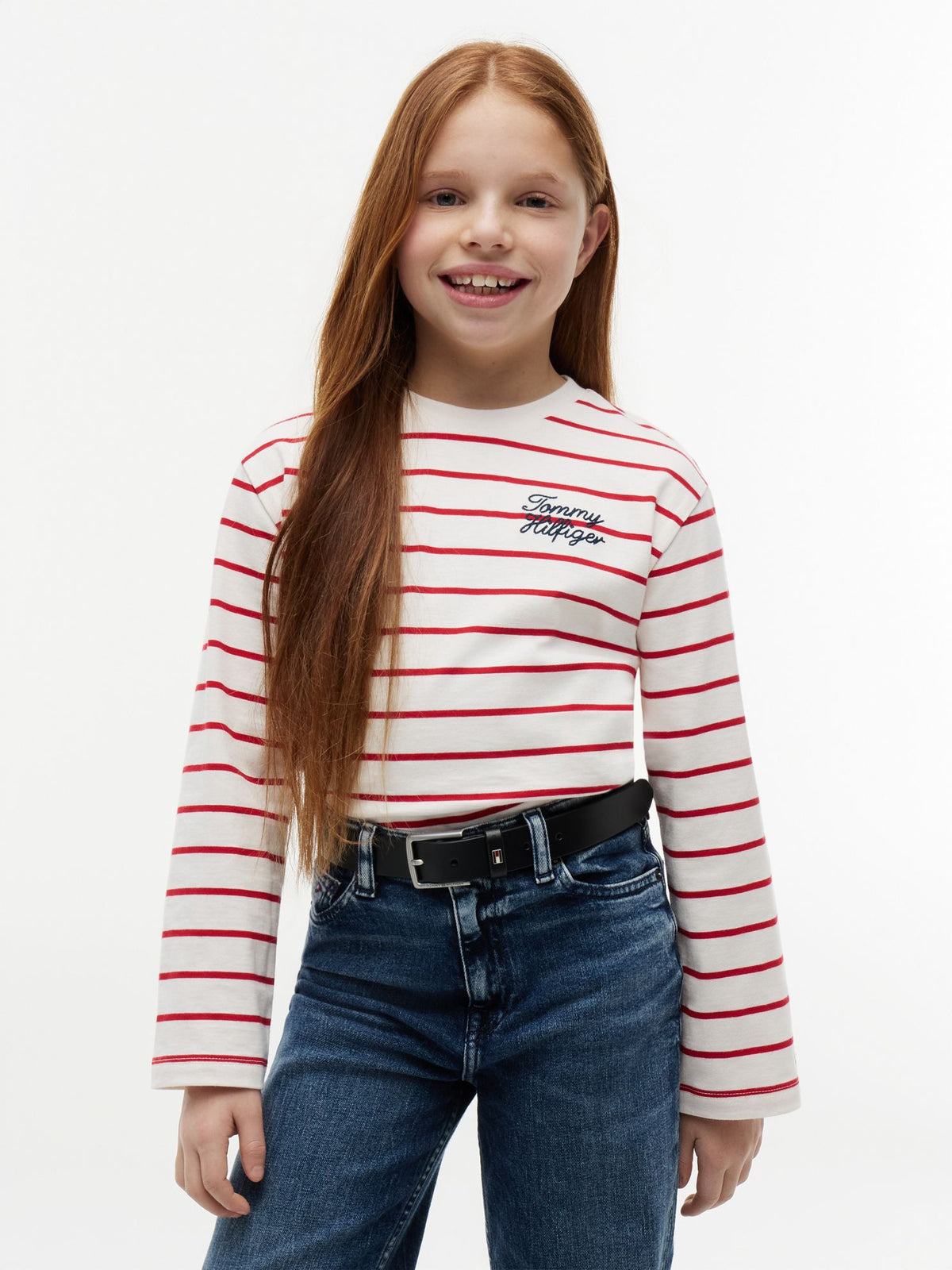 Tommy Hilfiger Kids' Tommy Logo Striped T-Shirt