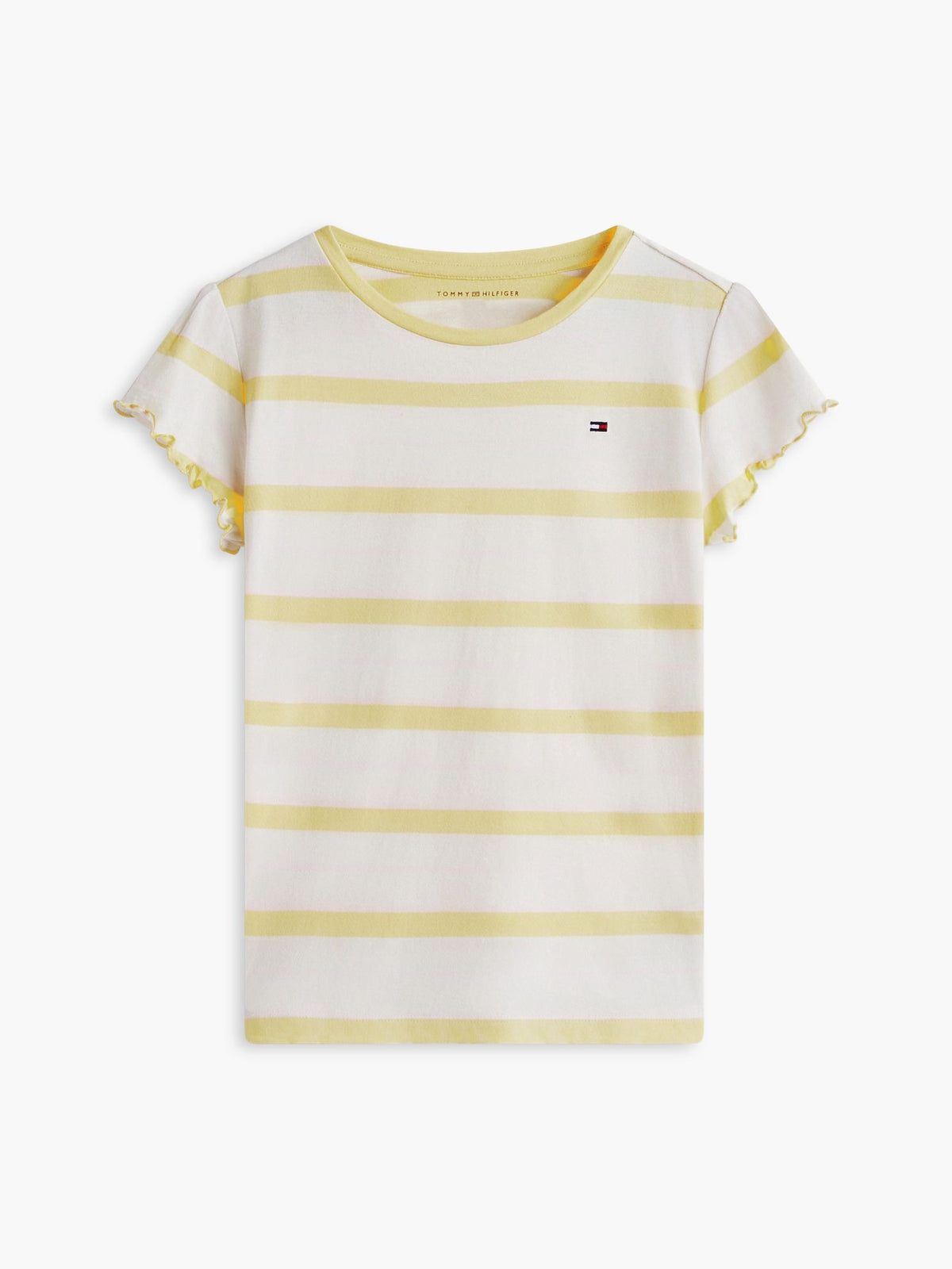 Tommy Hilfiger Kids' Stripe Lettuce-Trim Sleeve T-Shirt