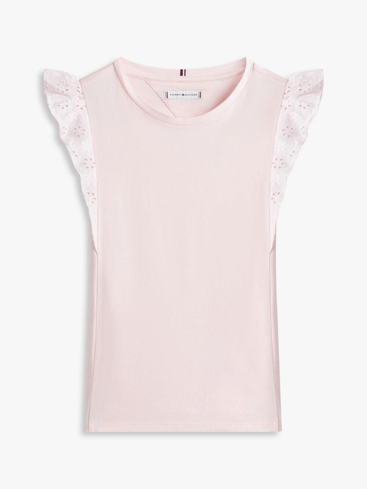 Tommy Hilfiger Kids' Embroidered Eyelet Flutter T-Shirt