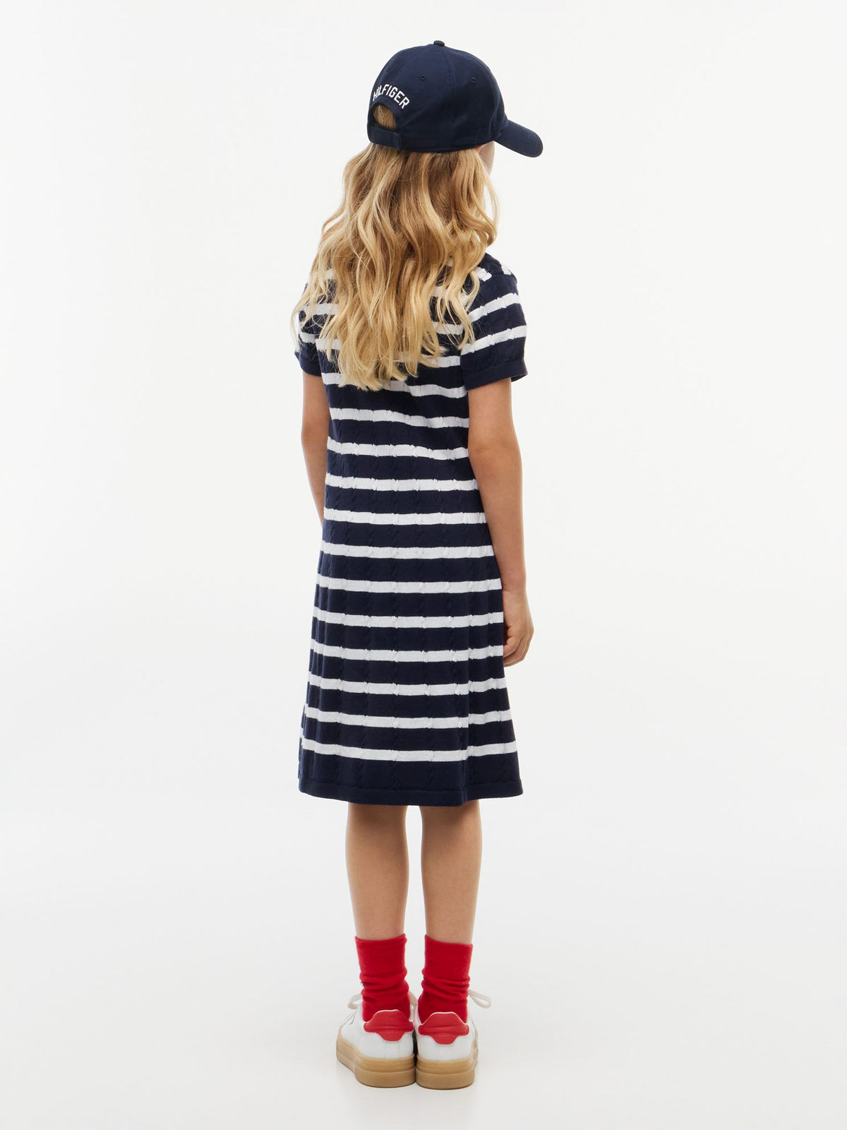 Tommy Hilfiger Kids' Stripe Cable Knit Polo Dress