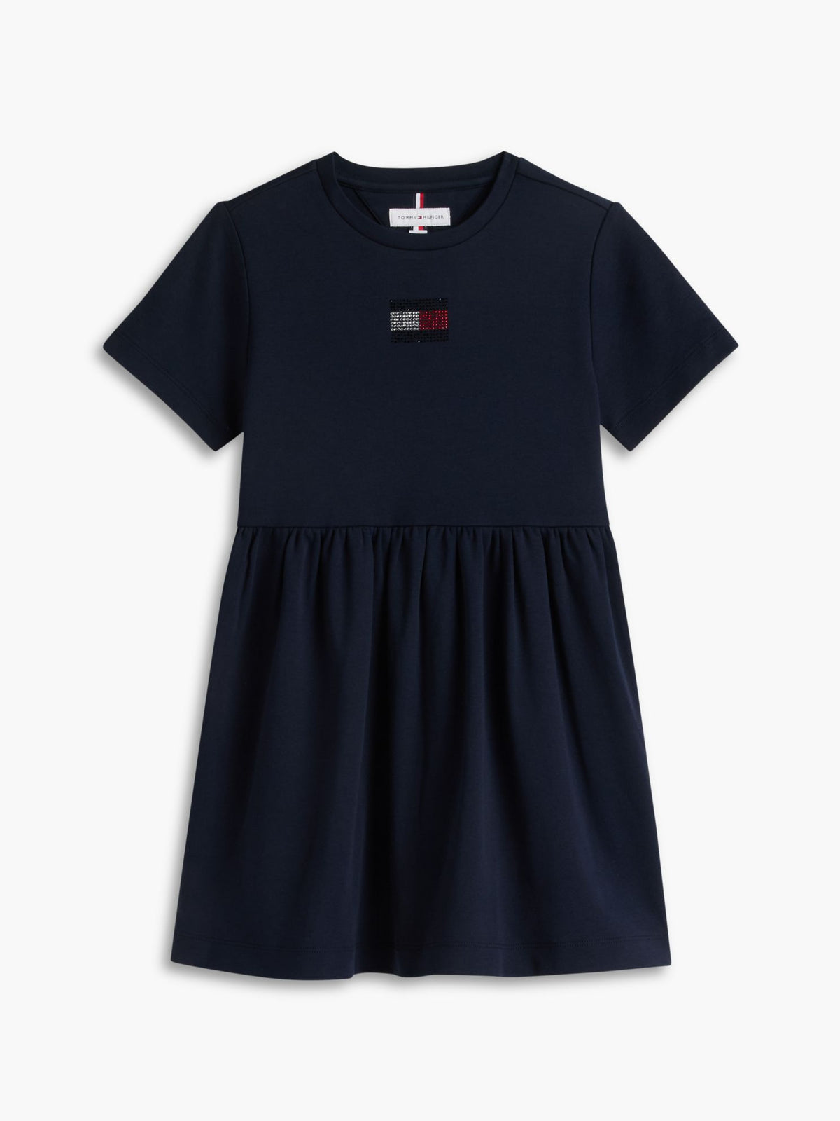 Tommy Hilfiger Kids' Rhinestone Flag Interlock Dress