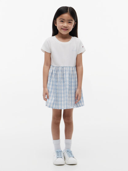 Tommy Hilfiger Kids' Gingham Seersucker Combo Dress