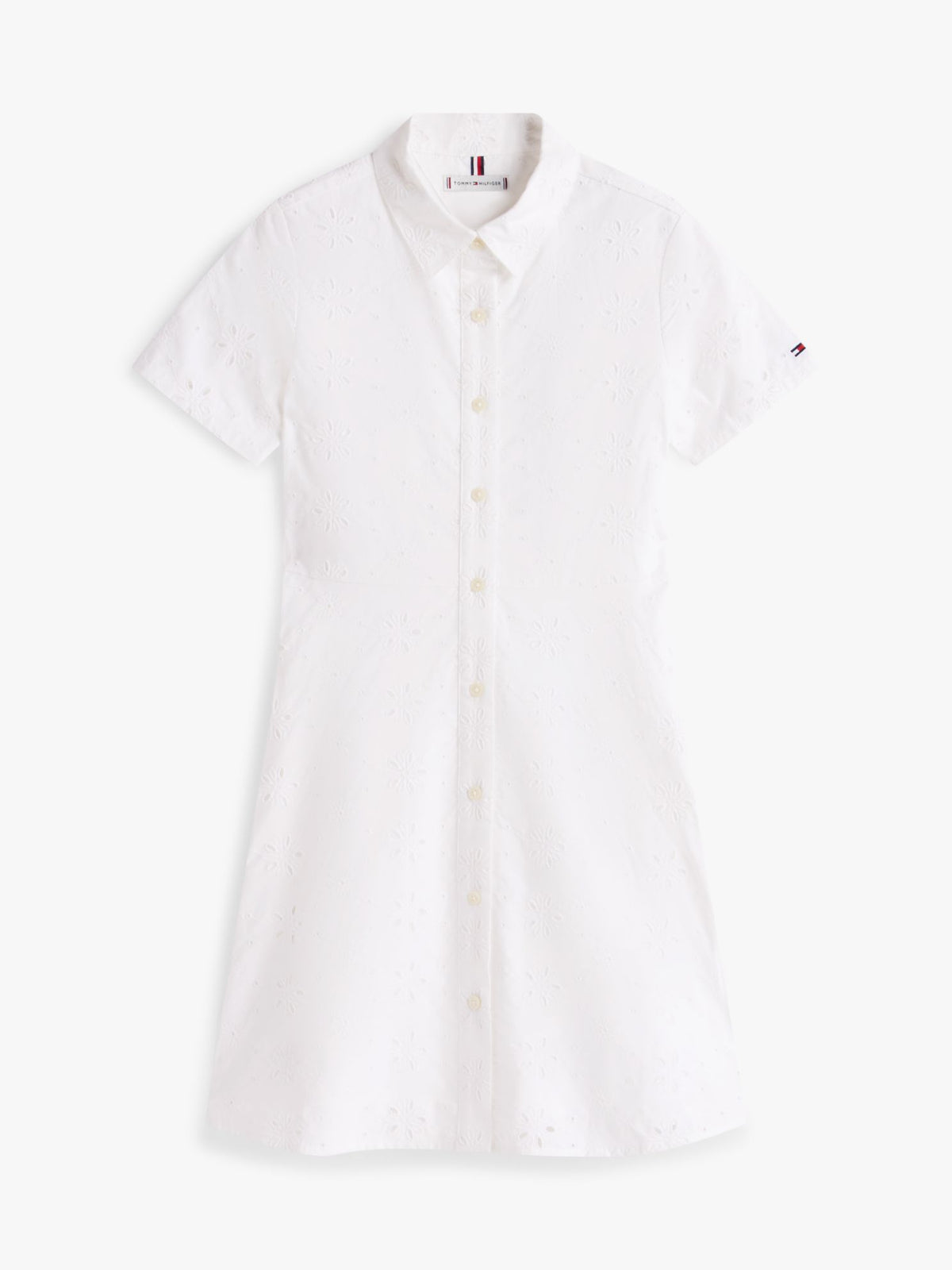 Tommy Hilfiger Kids' Embroidered Eyelet Shirtdress
