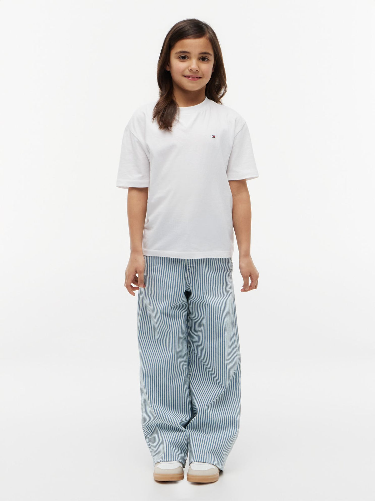 Tommy Hilfiger Kids' Striped Pull-On Wide Leg Jean