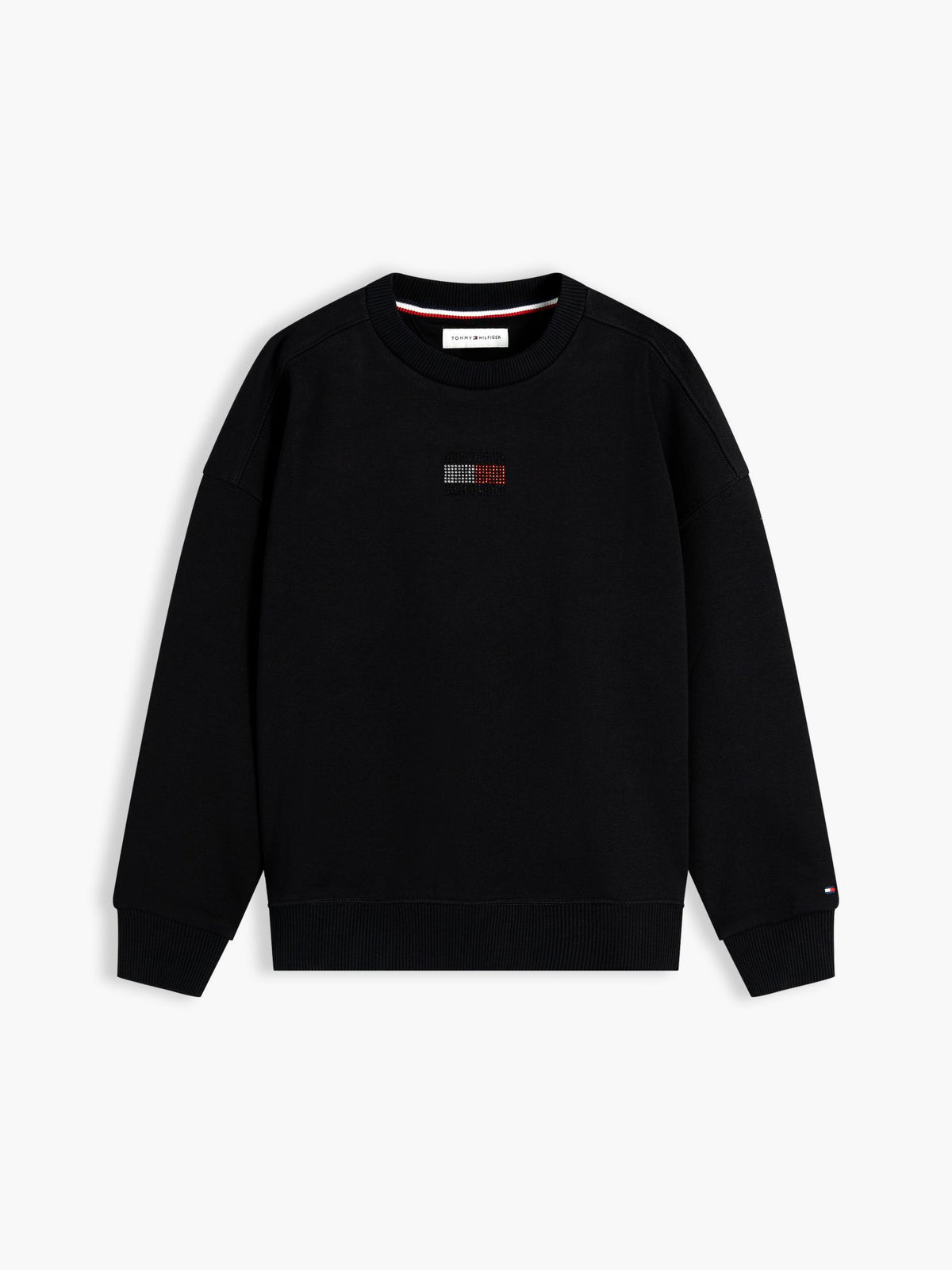 Tommy Hilfiger Kids' Rhinestone Flag Logo Sweatshirt
