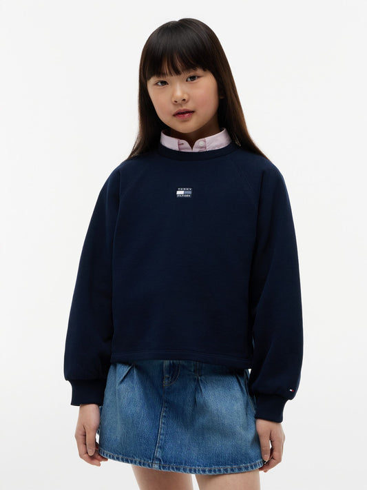 Tommy Hilfiger Kids' Tonal Flag Raglan Sweatshirt