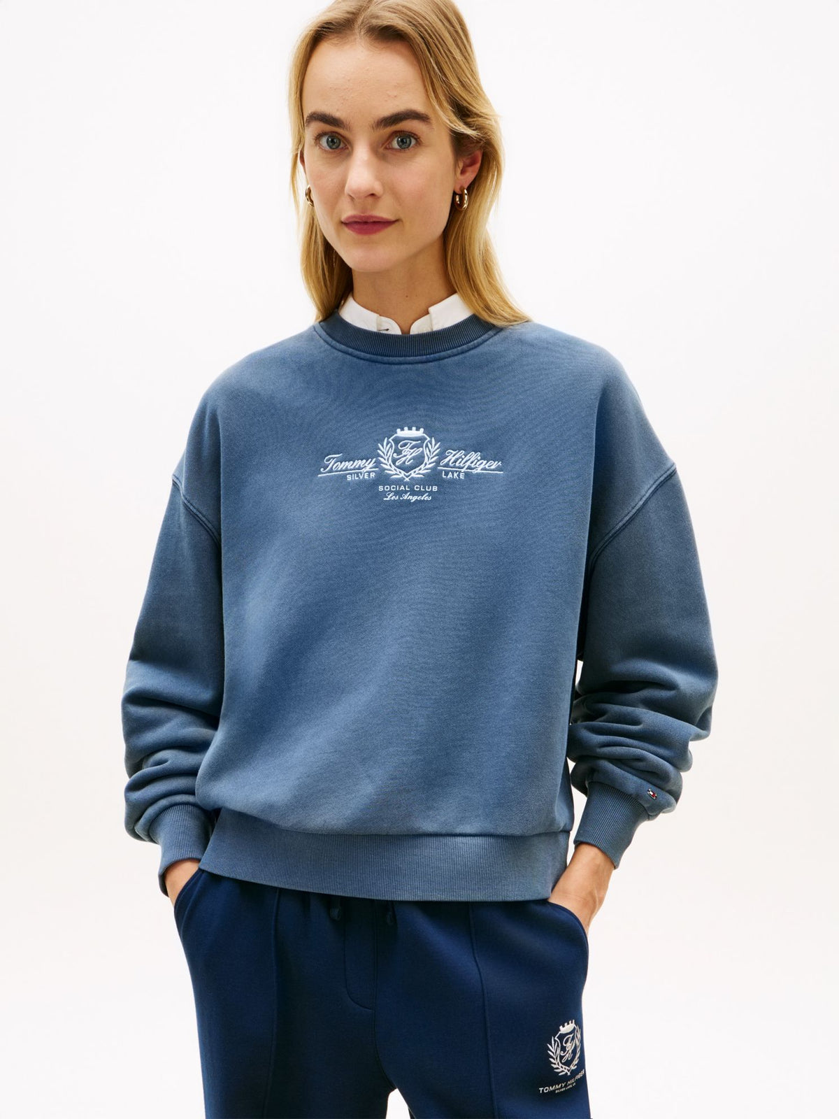 Tommy Hilfiger Embroidered Club Crest Logo Sweatshirt