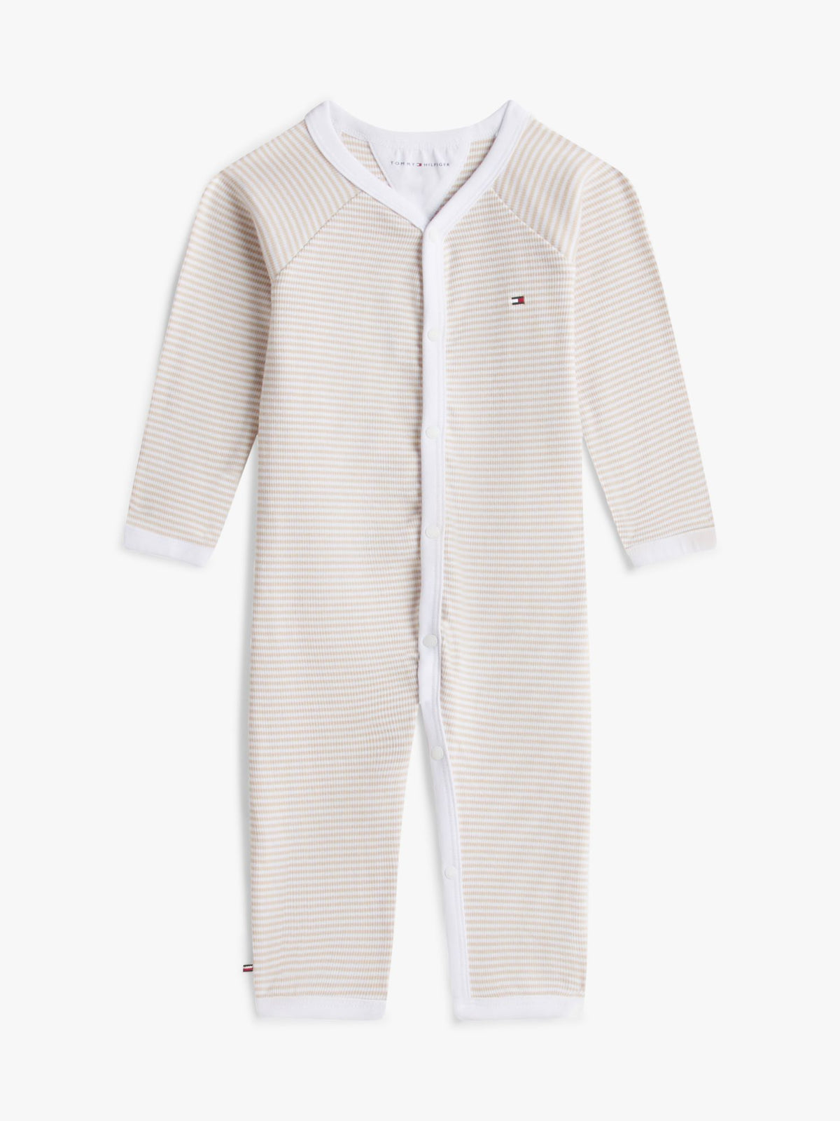 Tommy Hilfiger Babies' Stripe Ribbed Footie Coverall