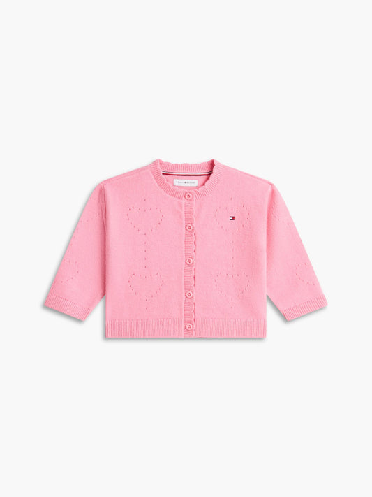 Tommy Hilfiger Babies' Pointelle Heart Cardigan